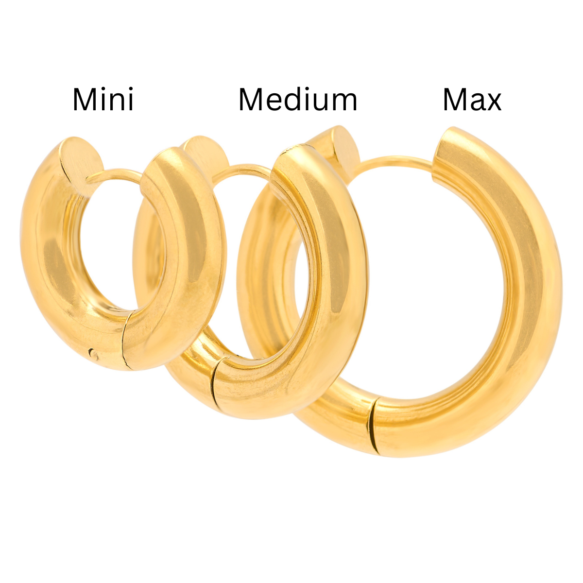 Classic Hoops - Medium | 18kt Gold Plated