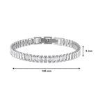 Tennis Bracelet (White and Silver)