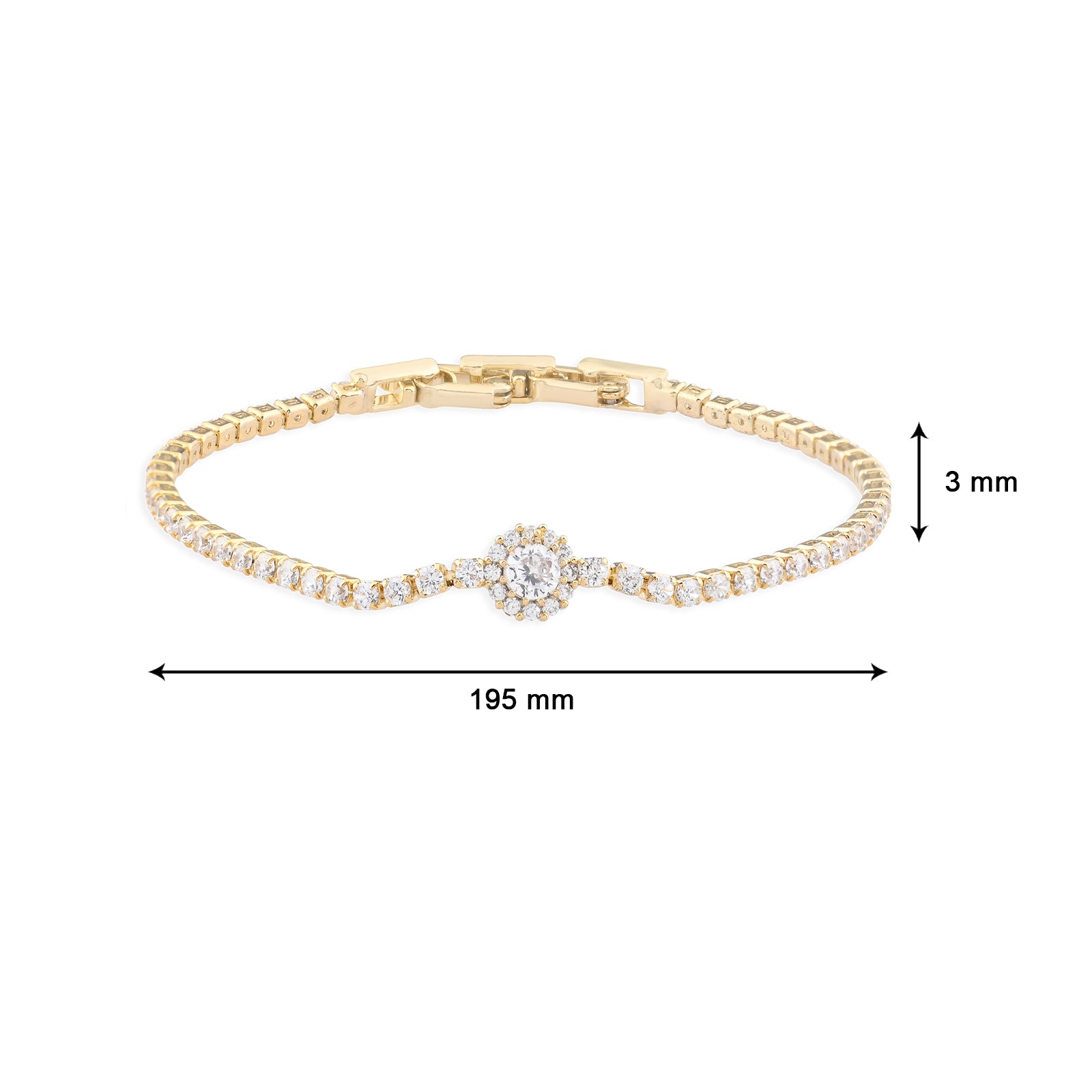Margot Bling Bracelet (Gold) | 18kt Gold Plated
