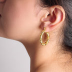 Double Twister Hoop | 18kt Gold Plated