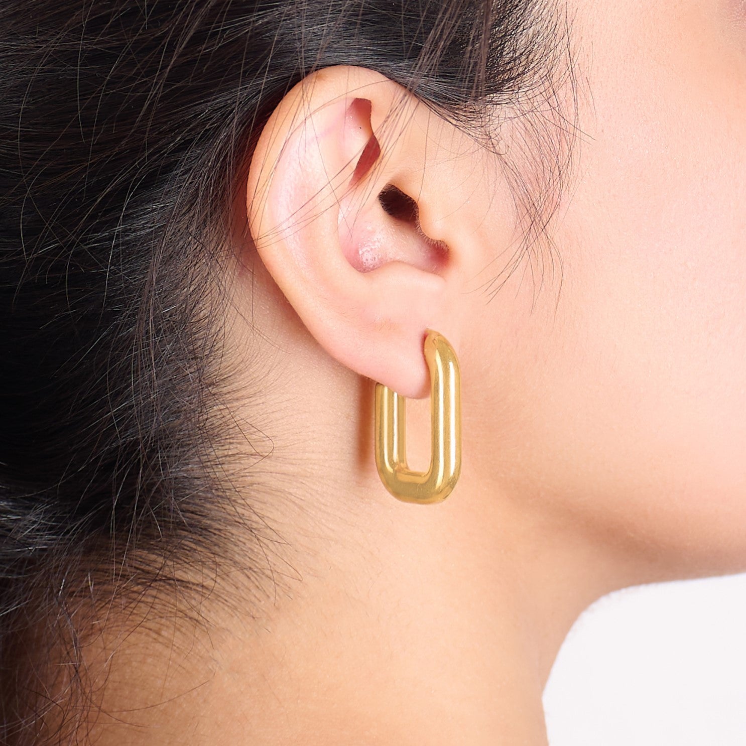 Square Thicc Hoops | 18kt Gold Plated