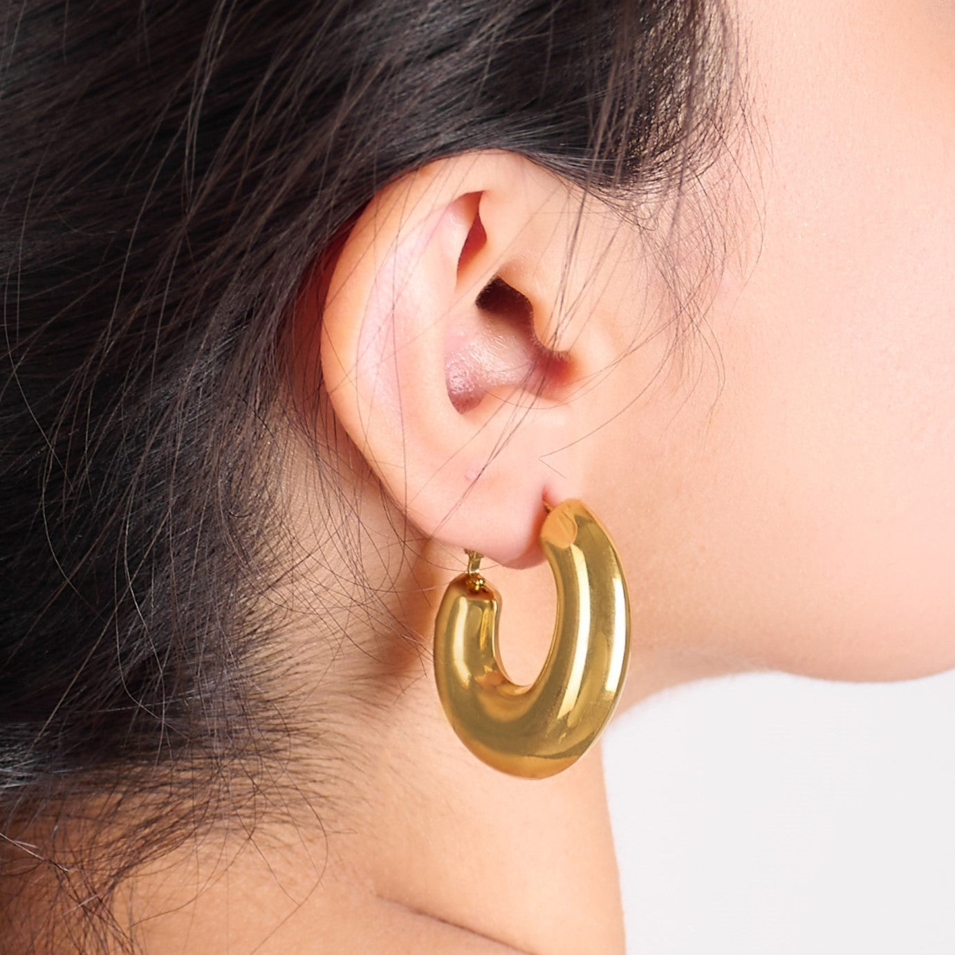 She Thicc Hoops | 18kt Gold Plated