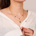 Mia Emerald Necklace | 18kt Gold Plated