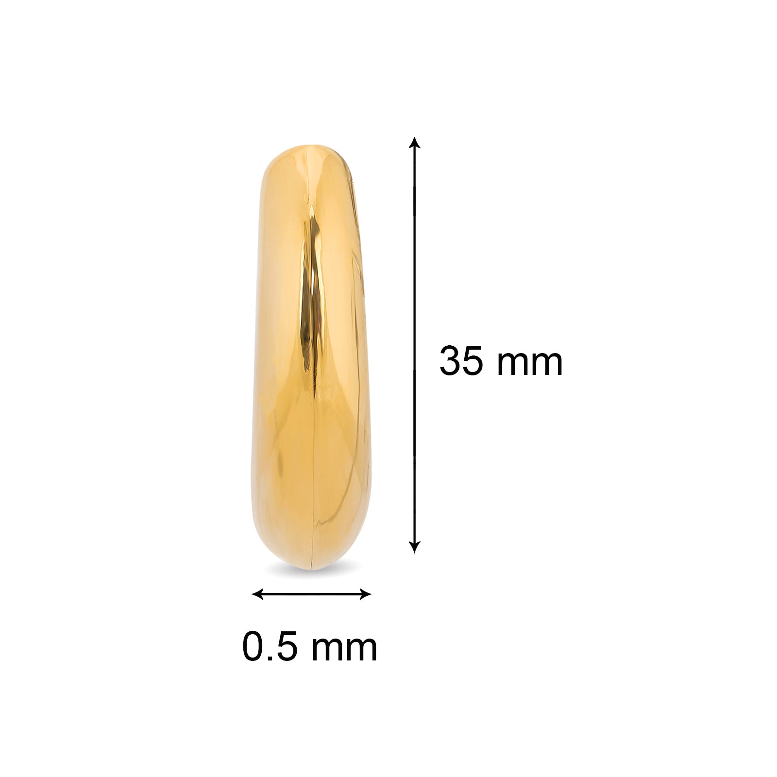 She Thicc Hoops | 18kt Gold Plated
