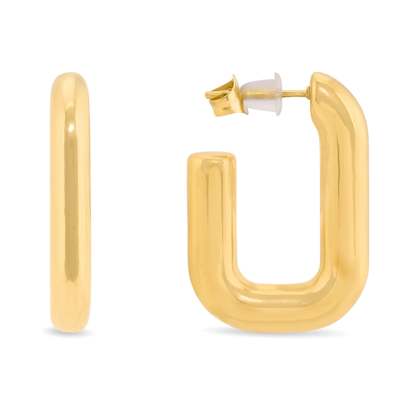 Square Thicc Hoops | 18kt Gold Plated