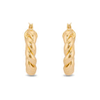 Thicc Rope Hoops | 18kt Gold Plated