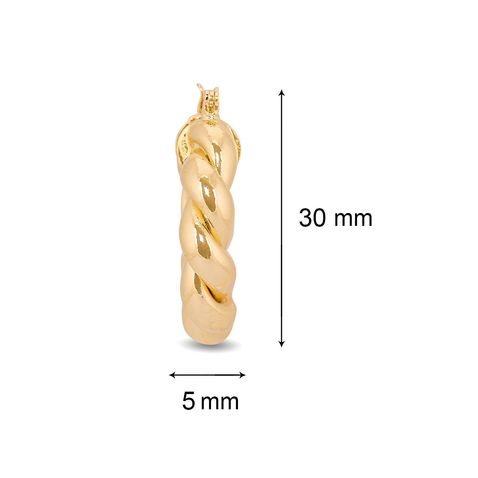 Thicc Rope Hoops | 18kt Gold Plated