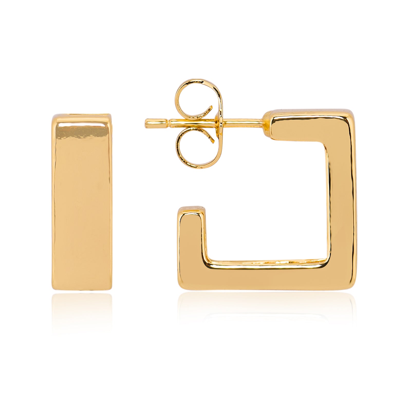 Charlotte Mini Square Earring | 18kt Gold Plated