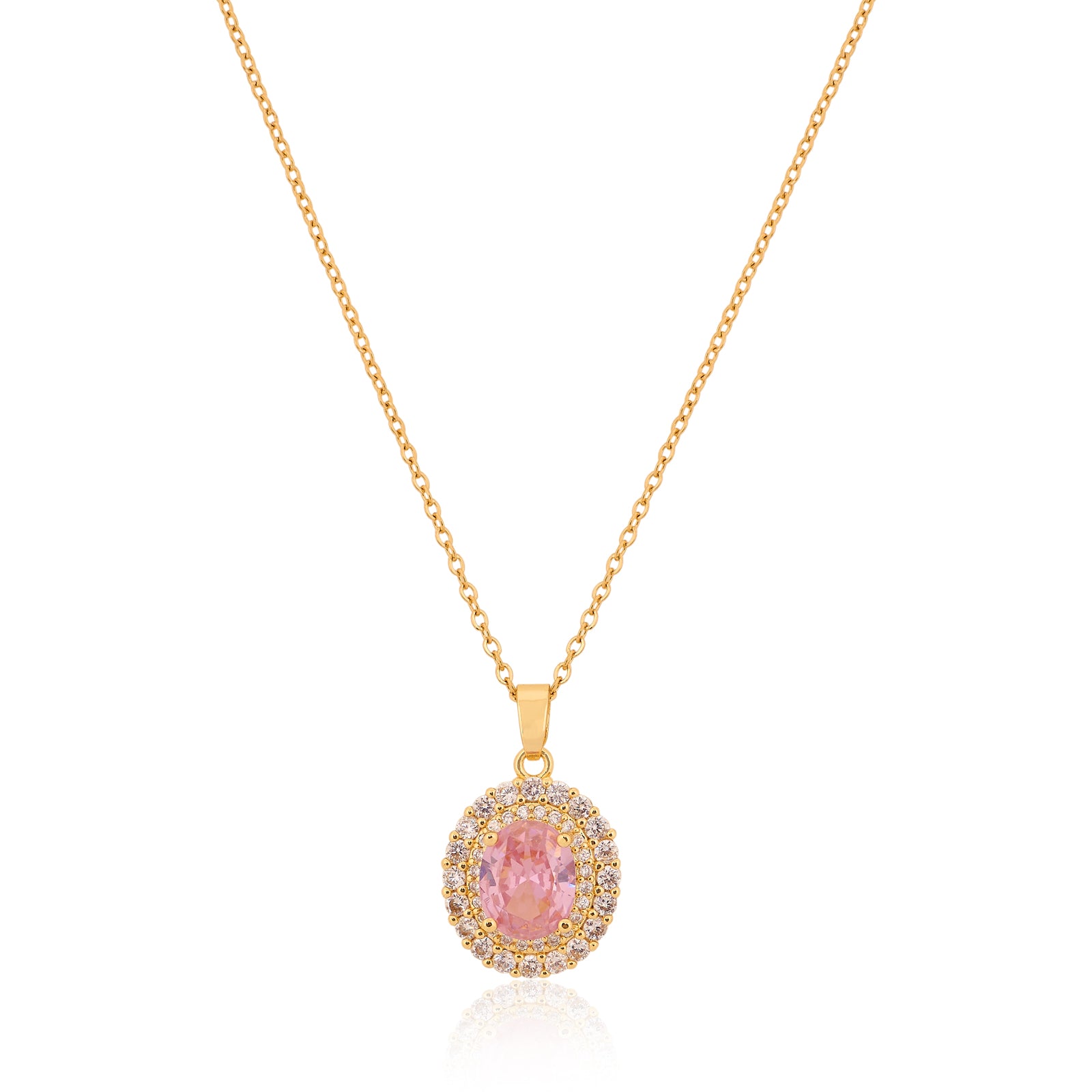 Zahra Blush Pendant necklace  | 18kt Gold Plated
