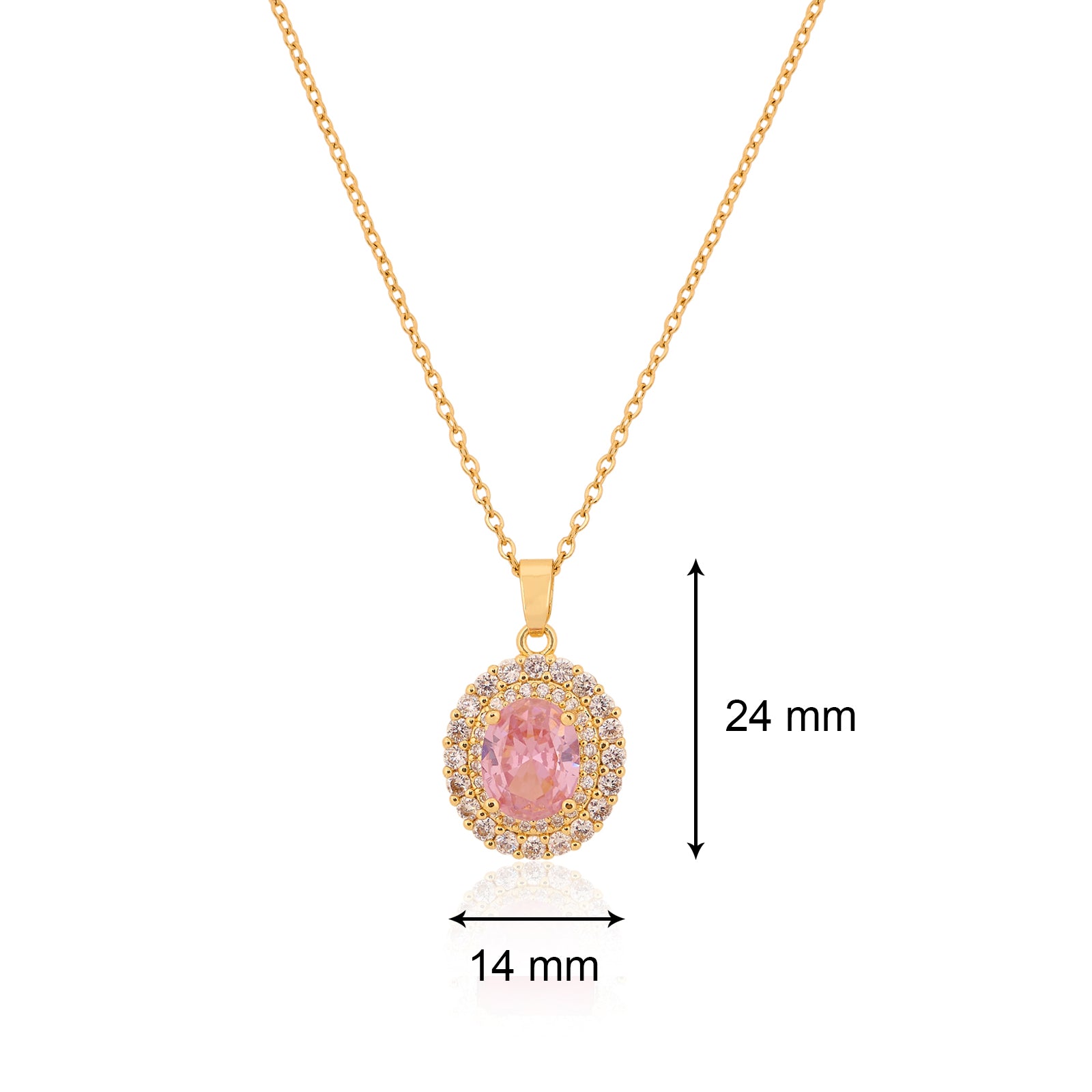 Zahra Blush Pendant necklace  | 18kt Gold Plated