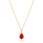 Cherry Drop Pendant Necklace | 18kt Gold Plated