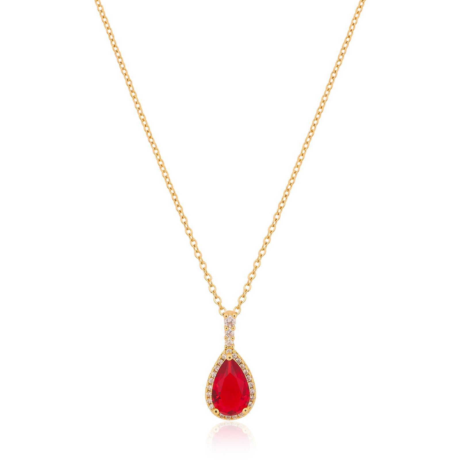 Cherry Drop Pendant Necklace | 18kt Gold Plated