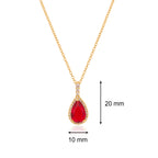 Cherry Drop Pendant Necklace | 18kt Gold Plated