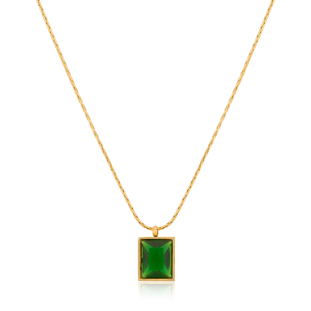 Emerald Green Pendant Necklace