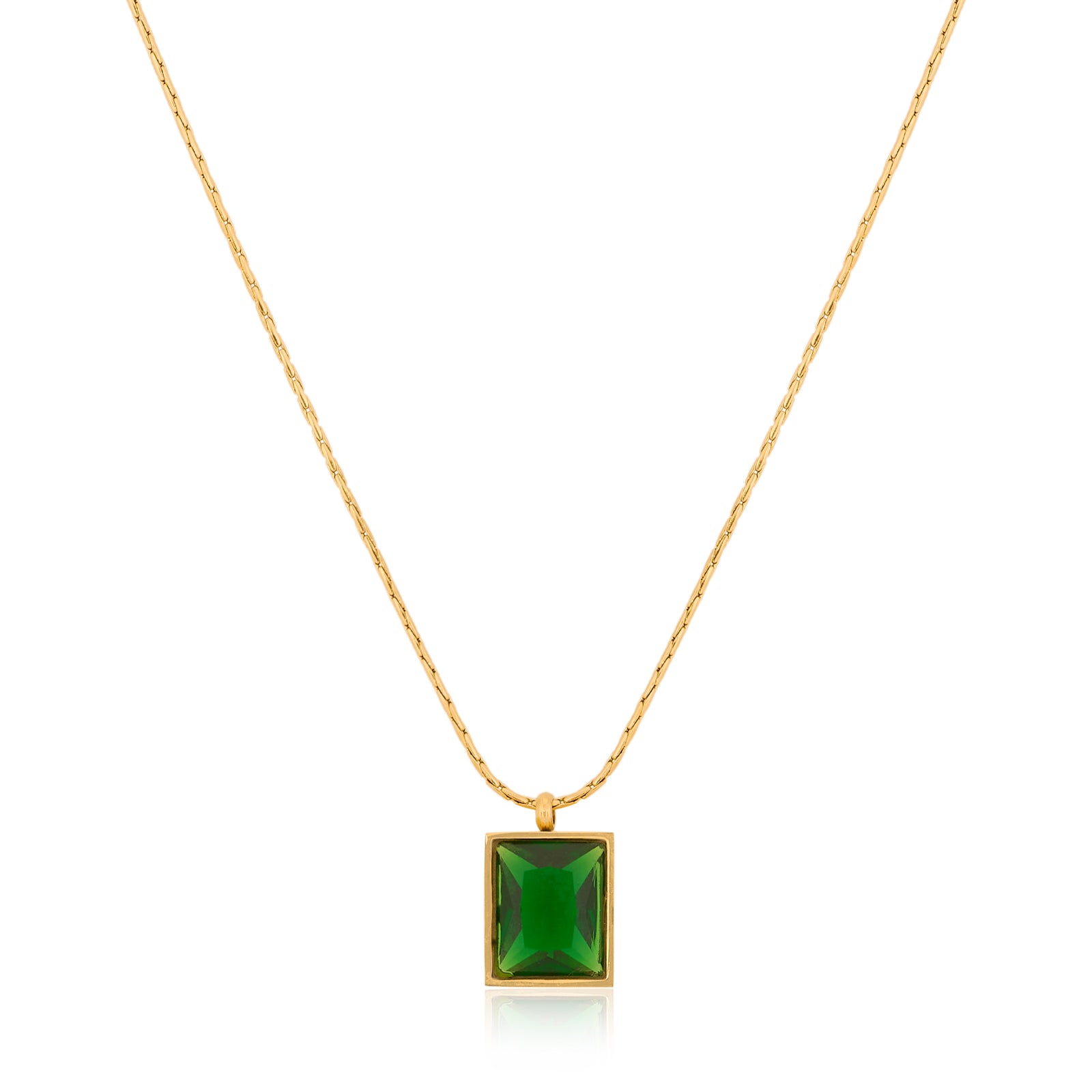 Emerald Green Pendant Necklace