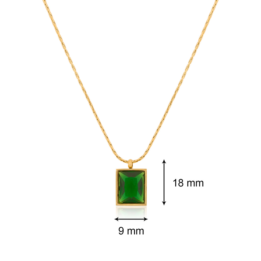 Emerald Green Pendant Necklace