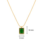 Emerald Green Pendant Necklace