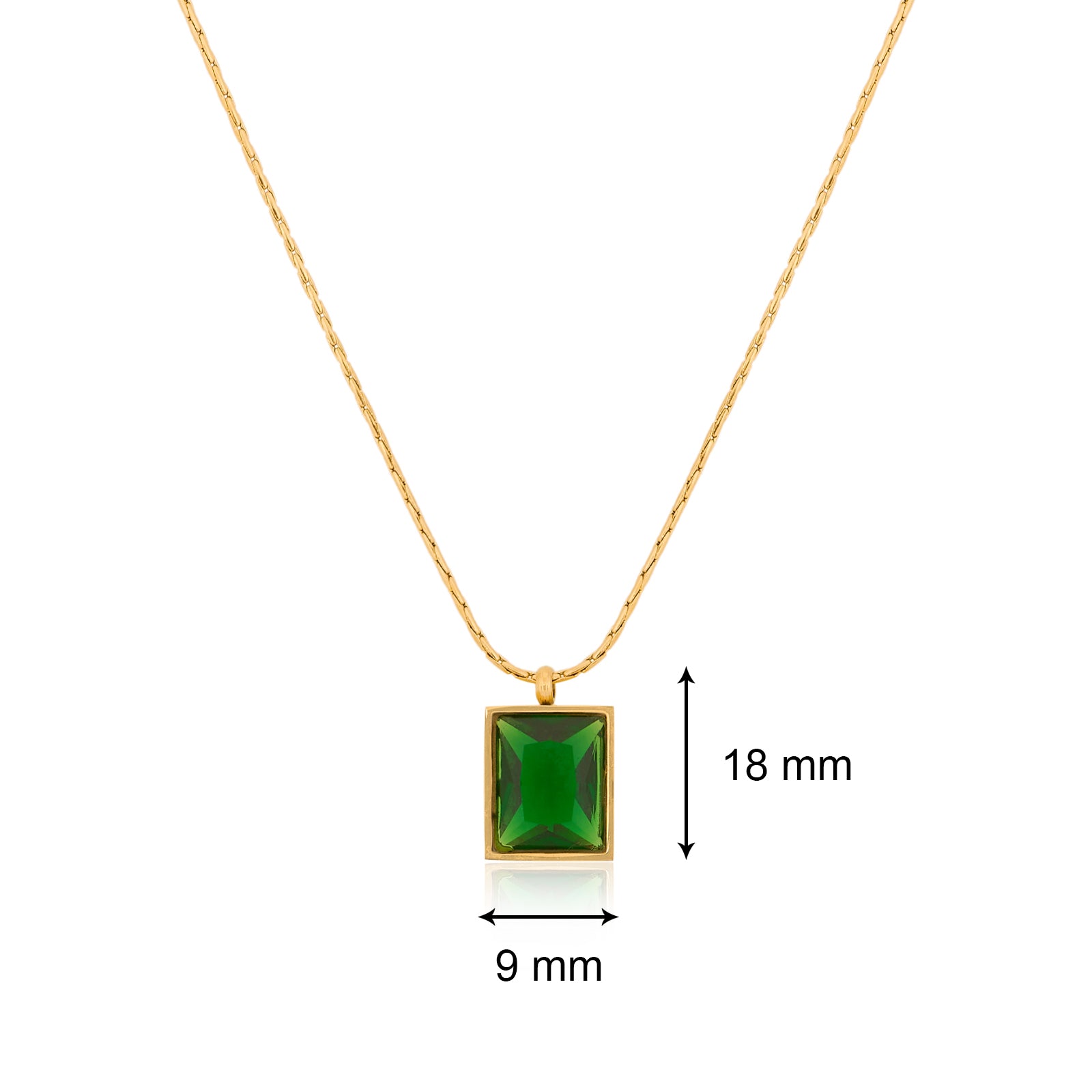 Emerald Green Pendant Necklace