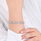 Tennis Bracelet (White and Rose Gold)