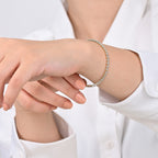 Bling Bracelet Thin (White and Gold) | 18kt Gold Plated