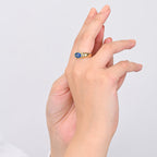 Elevated Stone Ring - Blue | 18K Gold Plated