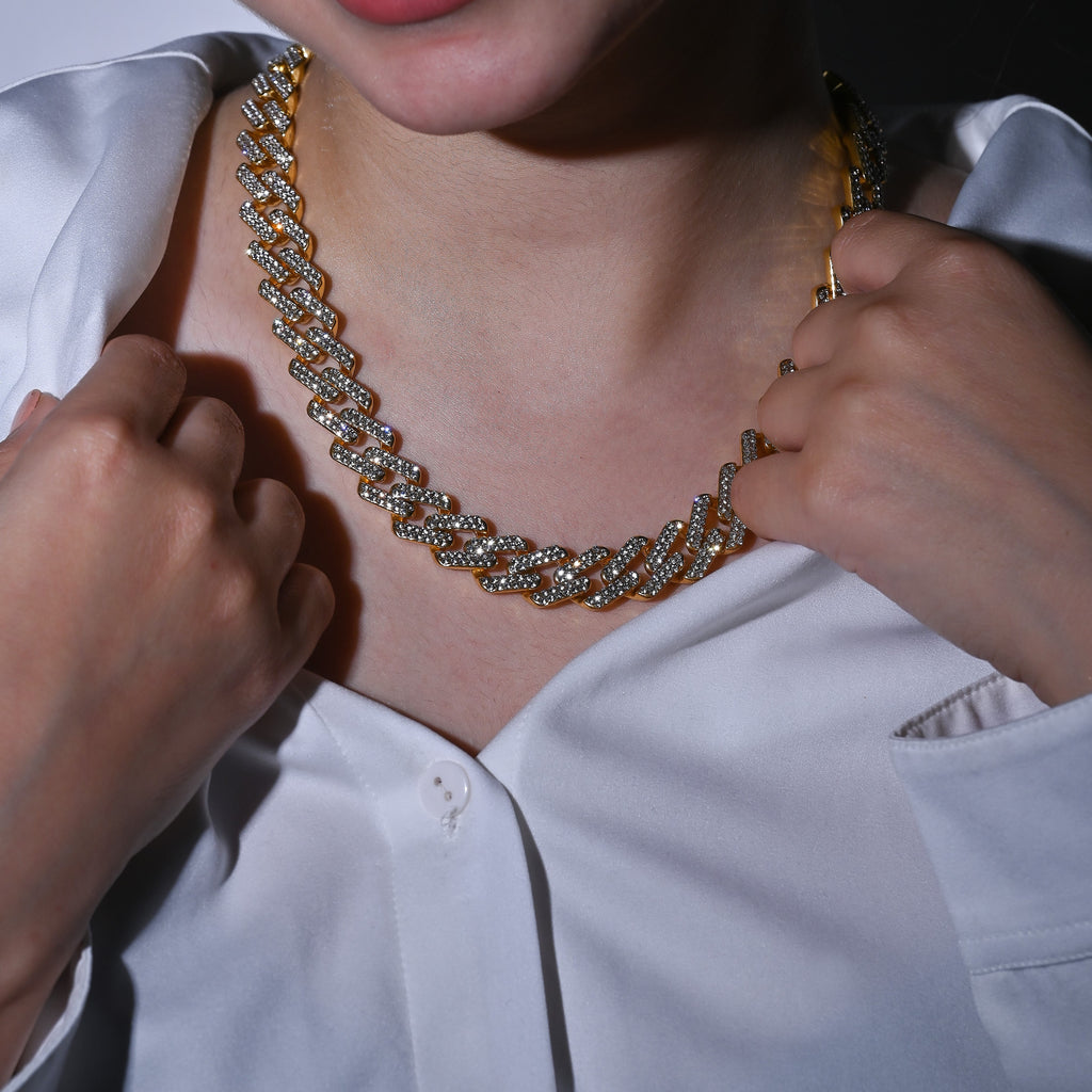 Cuban Iced Chain Thick Gold