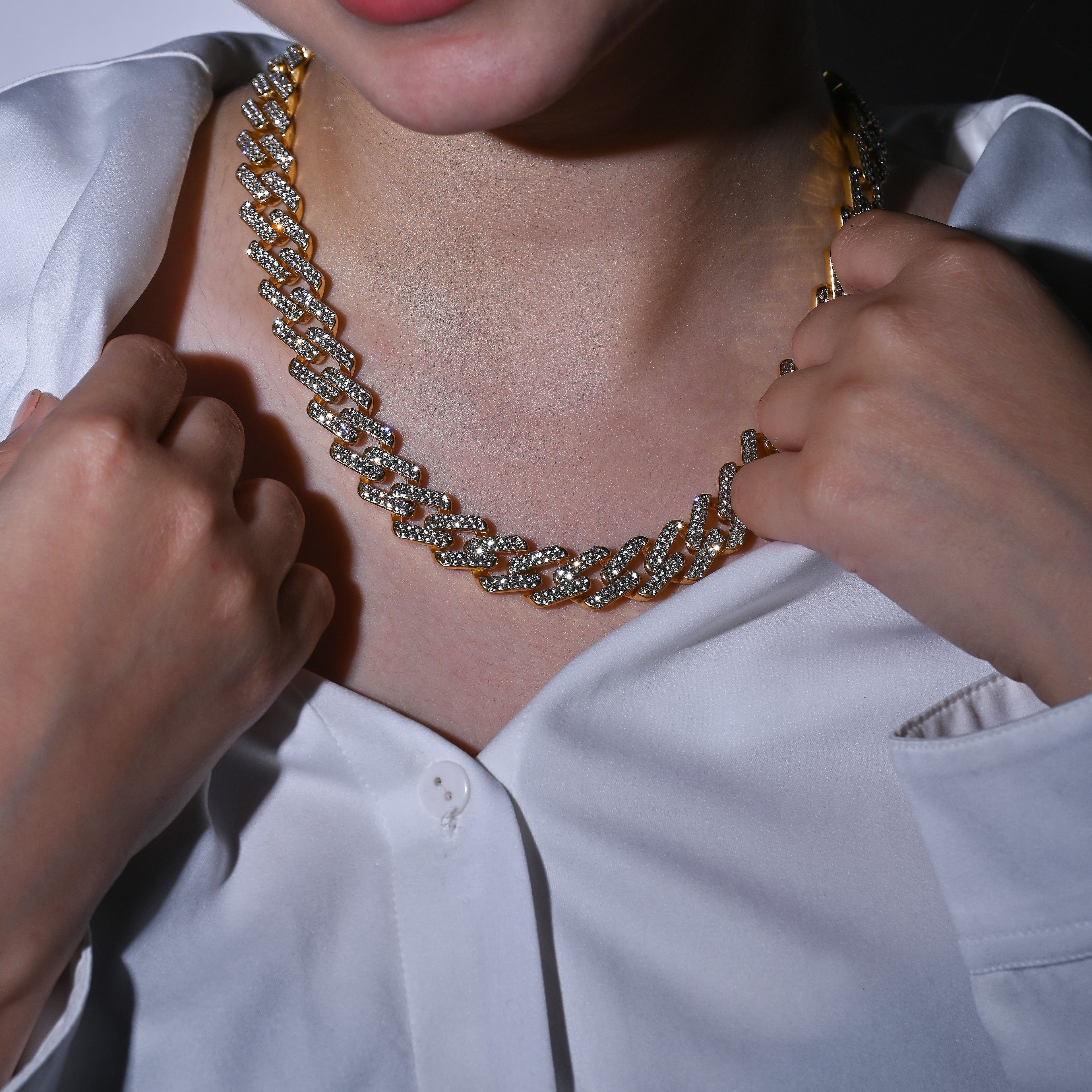Cuban Iced Chain Thick Gold