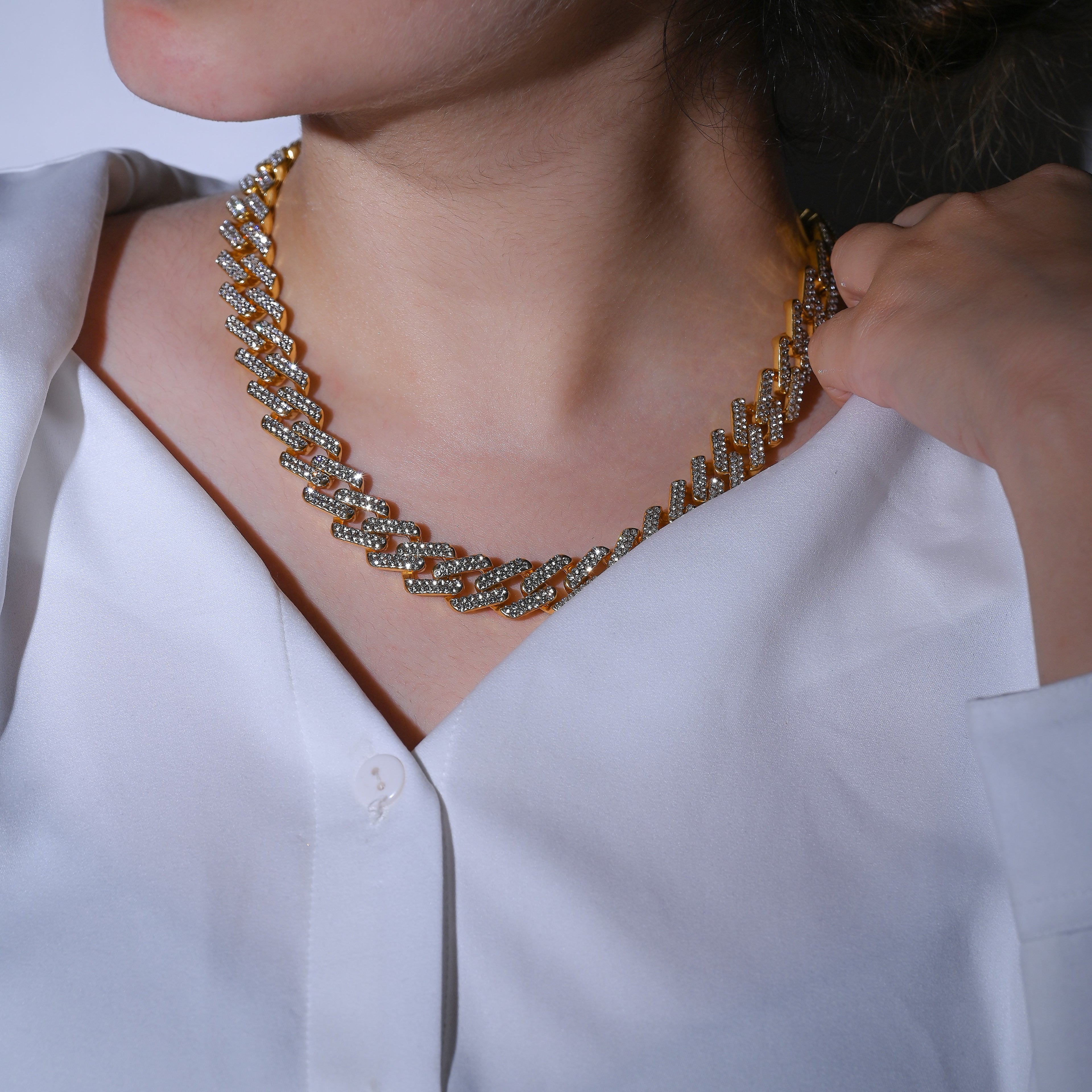 Cuban Iced Chain Thick Gold