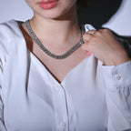 Cuban Iced Chain Thin Silver