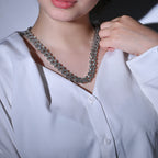 Cuban Iced Chain Thick Silver
