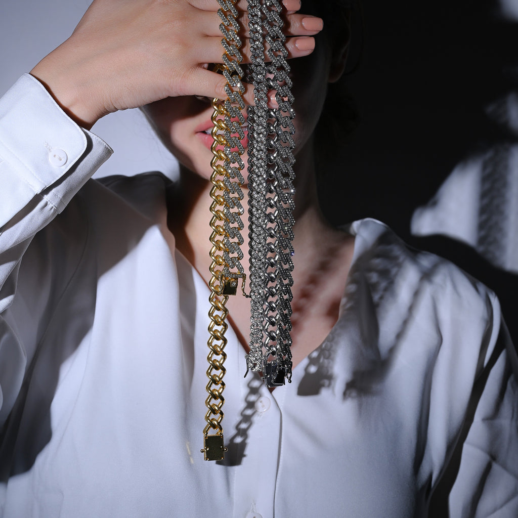 Cuban Iced Chain Thick Gold