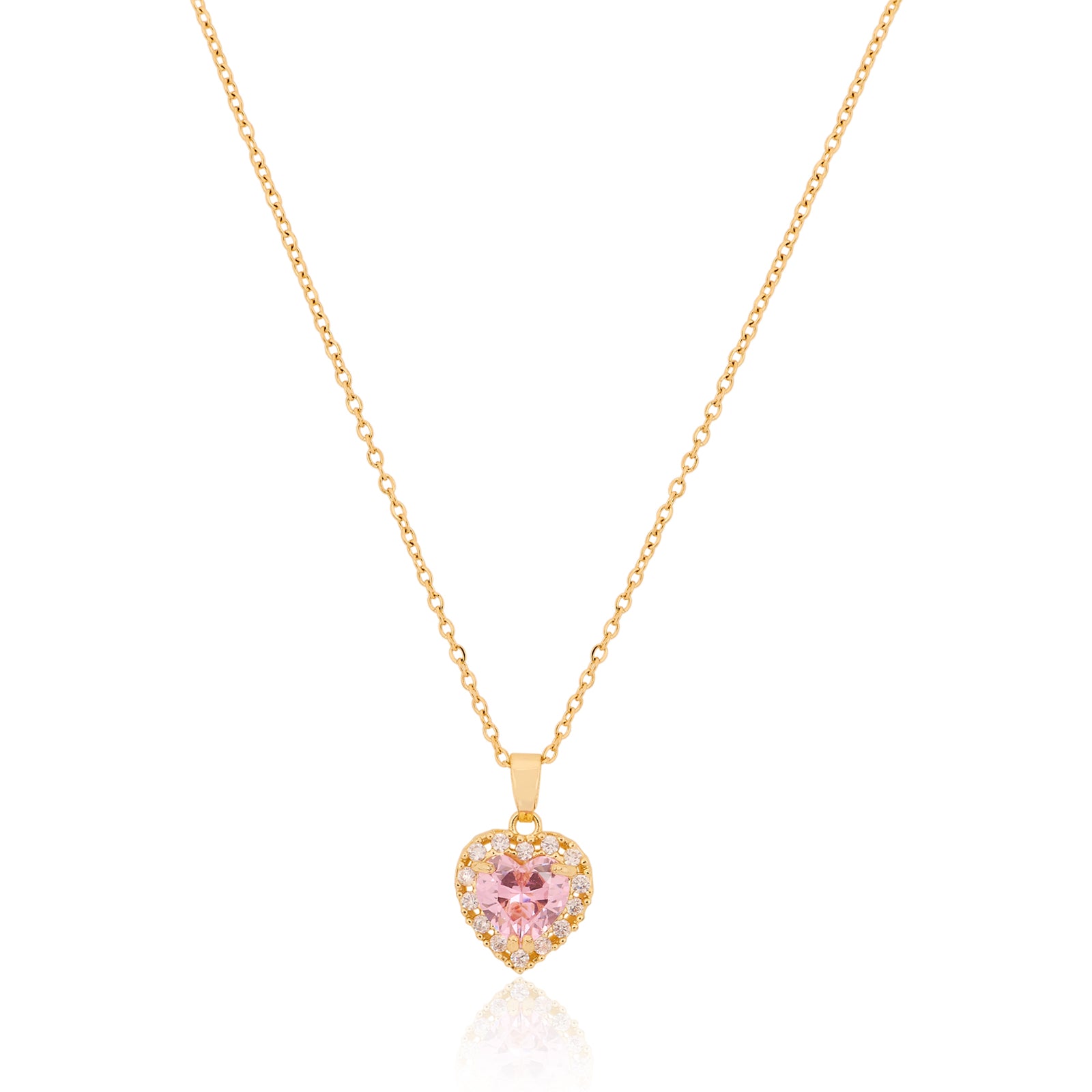 Valentine Heart Pendant Necklace | 18kt Gold Plated