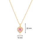 Valentine Heart Pendant Necklace | 18kt Gold Plated
