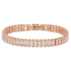 Tennis Bracelet (White and Rose Gold)