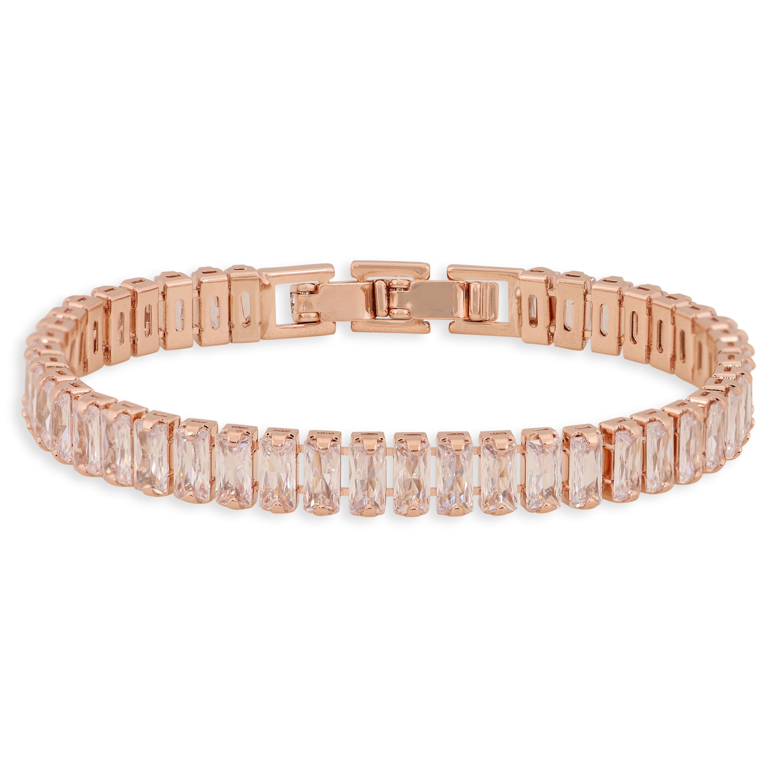 Tennis Bracelet (White and Rose Gold)