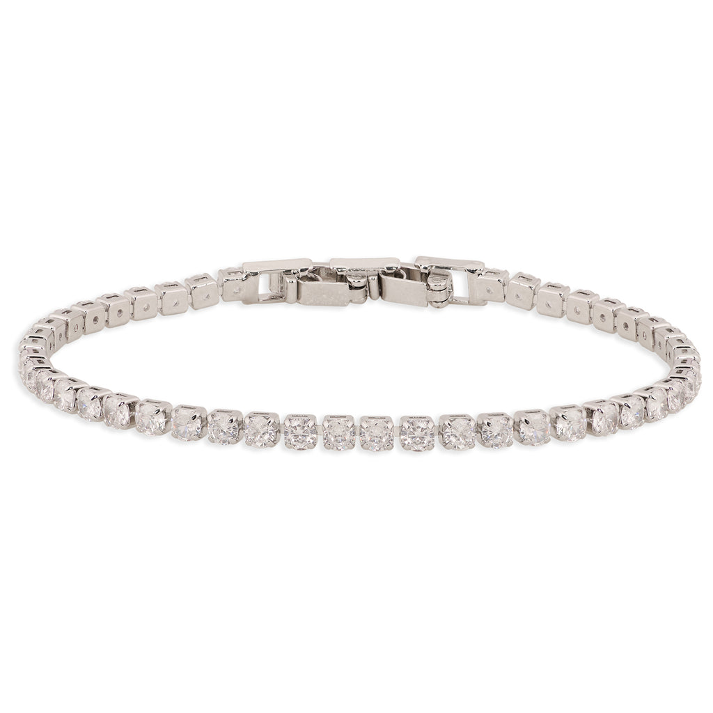 Bling Bracelet Thin (White and Silver)