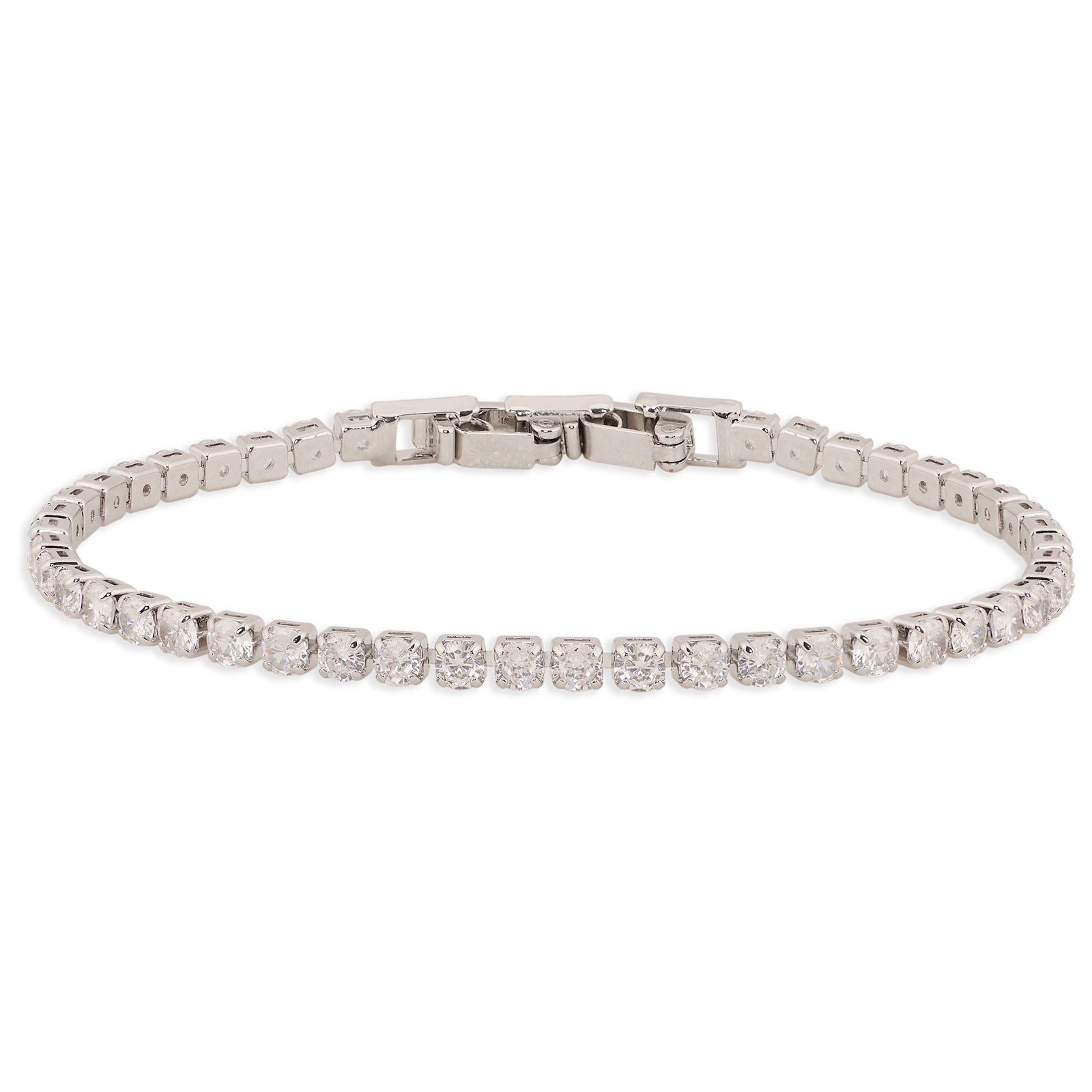 Bling Bracelet Thin (White and Silver)