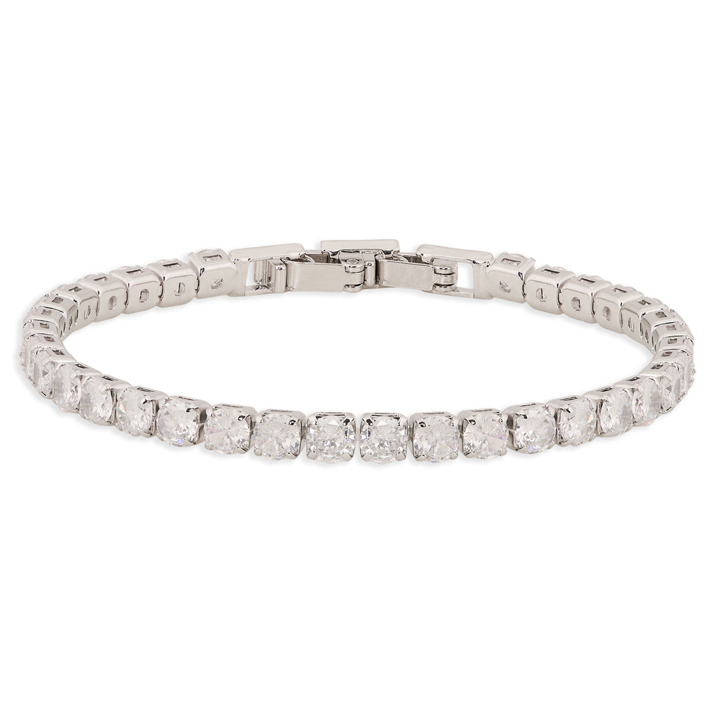 Bling Bracelet Thick (White and Silver)
