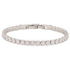 Bling Bracelet Thick (White and Silver)