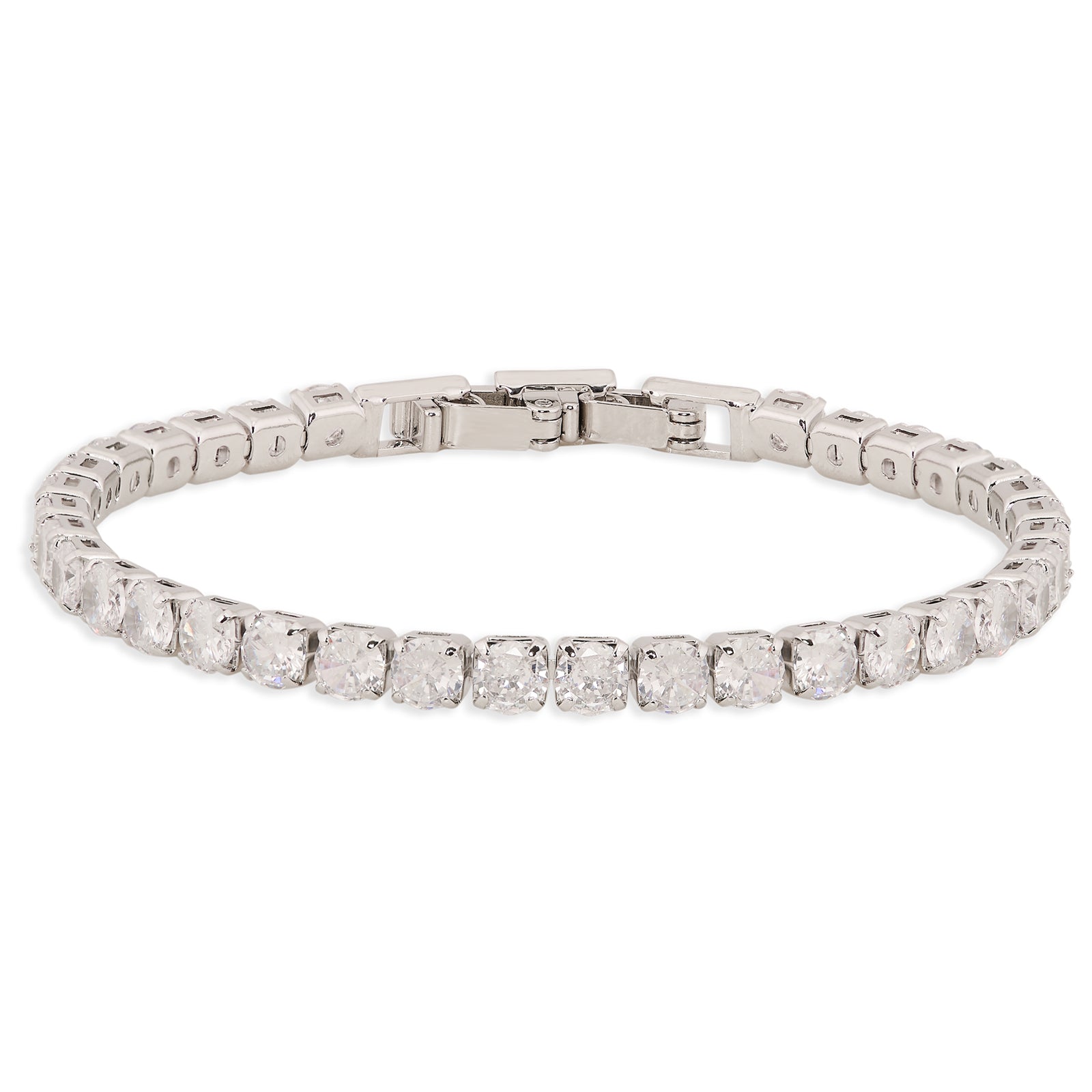 Bling Bracelet Thick (White and Silver)