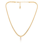 Emma White Stone Necklace | 18kt Gold Plated