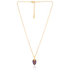 Violett Pendant Necklace (Purple and Gold)| 18kt Gold Plated
