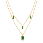 Mia Emerald Necklace | 18kt Gold Plated