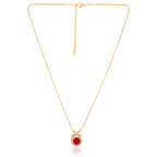 Holiday Necklace (Red and Gold) | 18kt Gold Plated