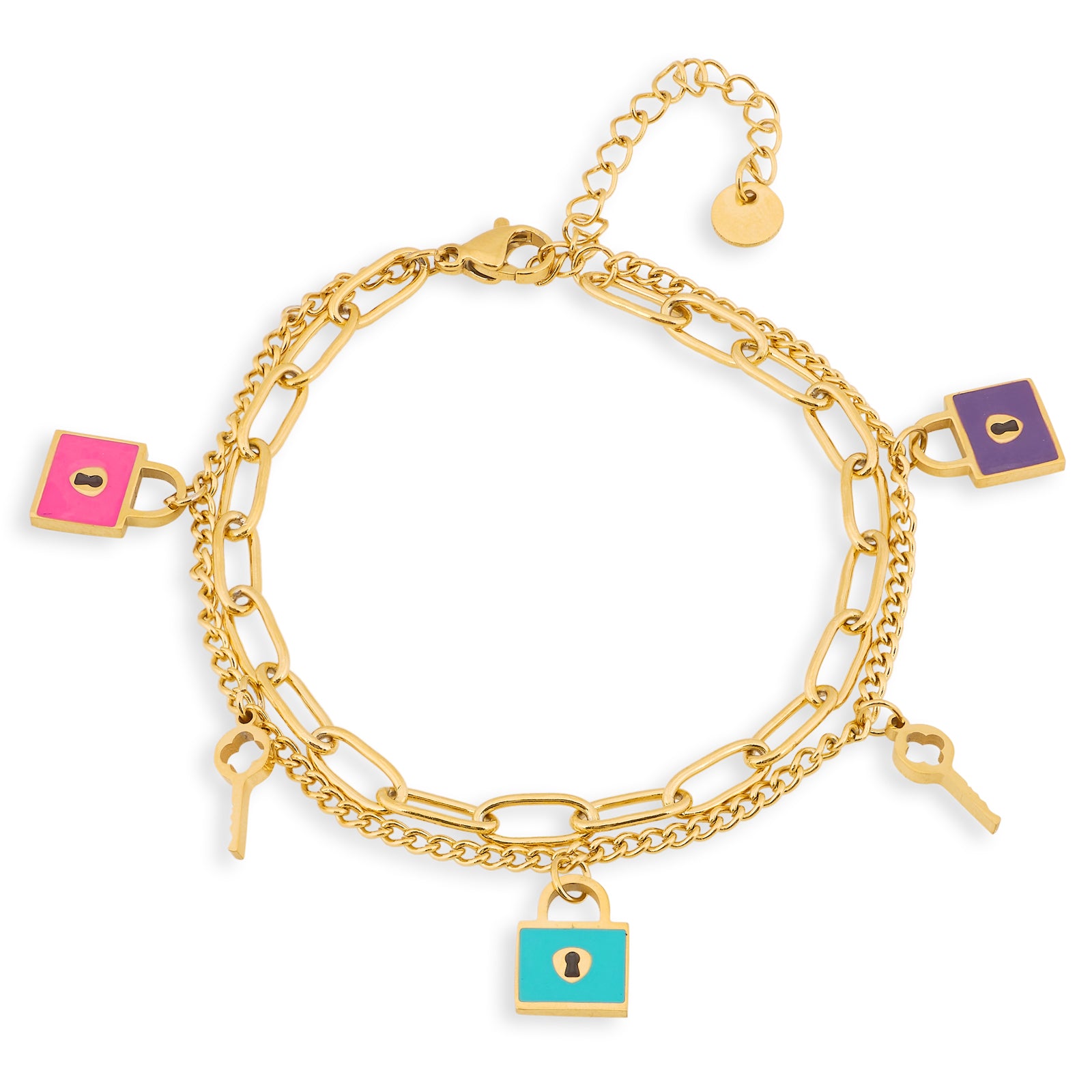 Lock And Key Bracelet | 18kt Gold Plated