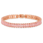 Tennis Bracelet (Pink and Rose Gold) | 18kt Gold Plated