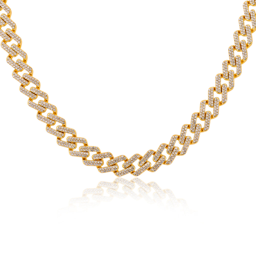 Cuban Iced Chain Thick Gold