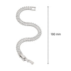 Tennis Bracelet (White and Silver)