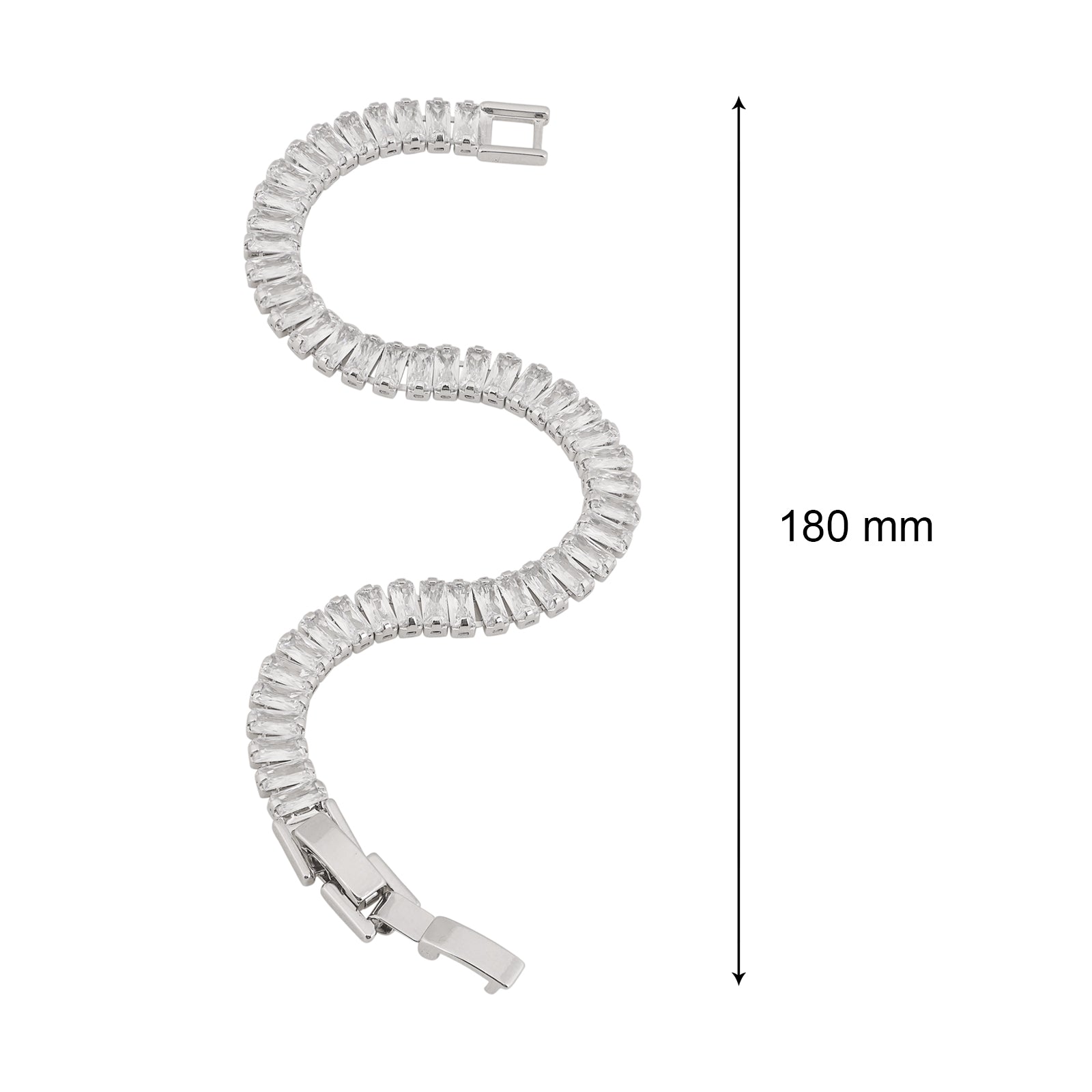 Tennis Bracelet (White and Silver)