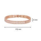 Tennis Bracelet (White and Rose Gold)
